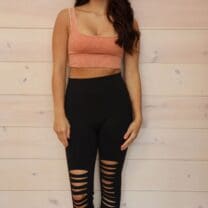 Knee Cut Out High Waisted Leggings