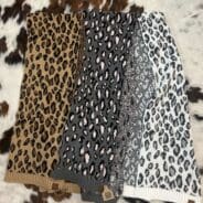 Leopard Boucle Knit Scarf