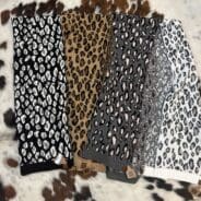 Leopard Boucle Knit Scarf