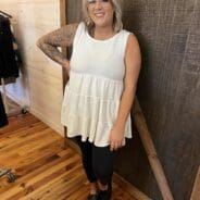 Sleeveless Tiered Ruffle Tunic Top