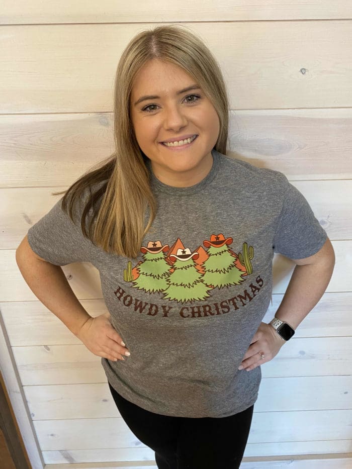 Howdy Christmas Tree Trio Graphic Tee