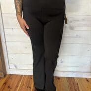 Athletic Wide Waistband Flare Yoga Pants With Pockets