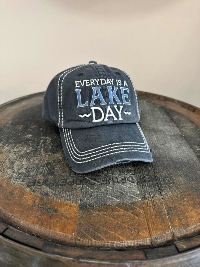 Everyday Is A Lake Day Washed Vintage Ball Cap