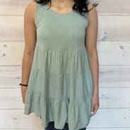 Sleeveless Tiered Ruffle Tunic Top