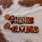 Thanksgiving Glitter Earrings