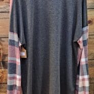 Basic Collar Solid And Plaid Shacket