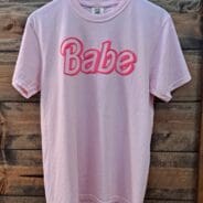 Babe Barbie Bubble Font Graphic Tee