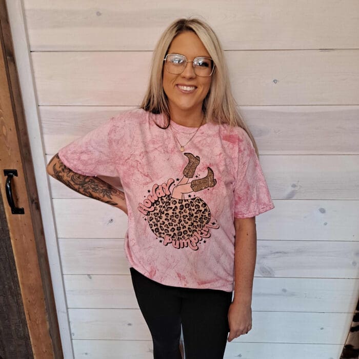 Howdy Pumpkin Leopard Graphic Tee