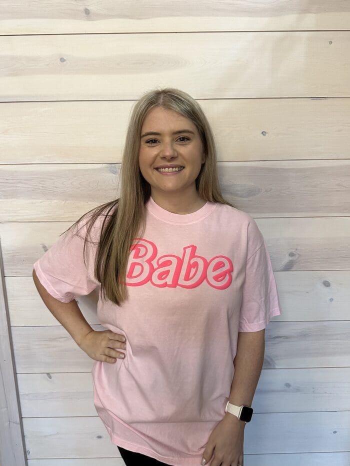 Babe Barbie Bubble Font Graphic Tee