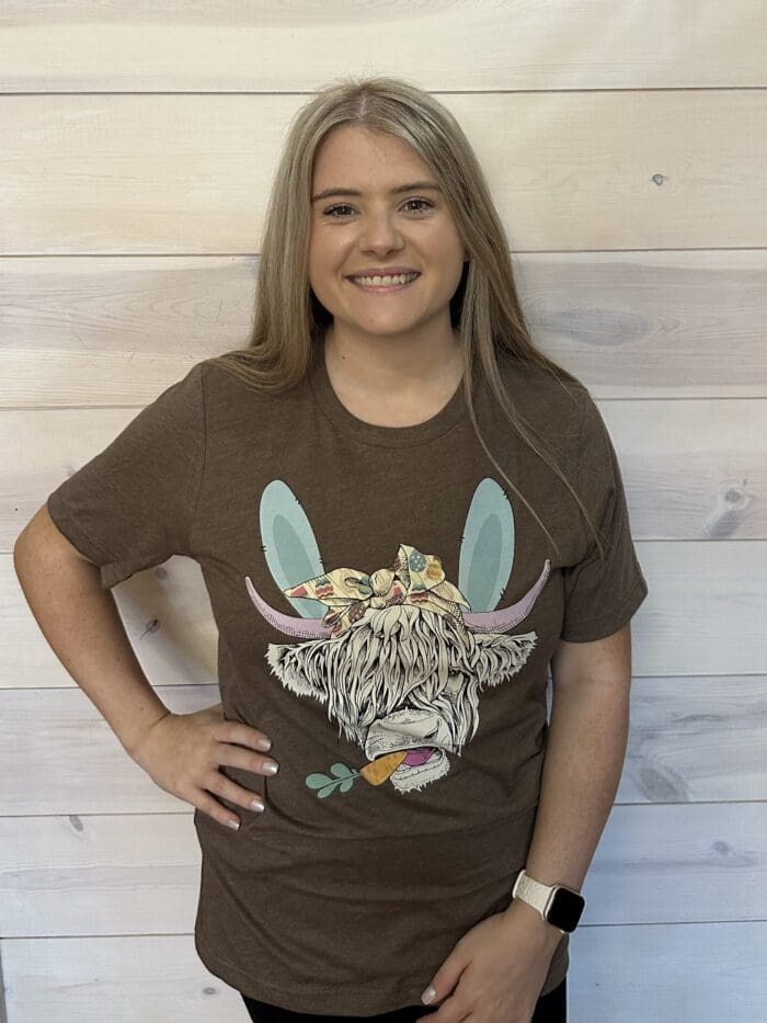 Easter Bunny Cow Graphic Tee