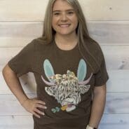 Easter Bunny Cow Graphic Tee