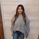 Cable Knit Sweater Pullover Top