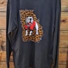 Georgia Bulldog Mascot Leopard Print Ain’t noting finer in the Land Long Sleeve Graphic Tee