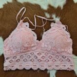 Adjustable Pull-Over Crochet Lace Bralette With Removable Pads