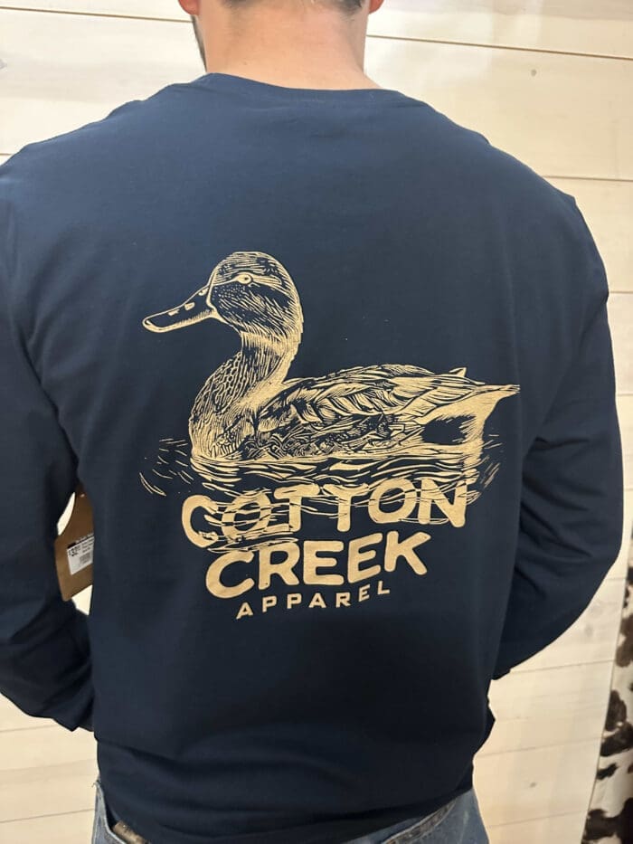 Cotton Creek Long Sleeve Fitted Crew Neck  Sitting Duck