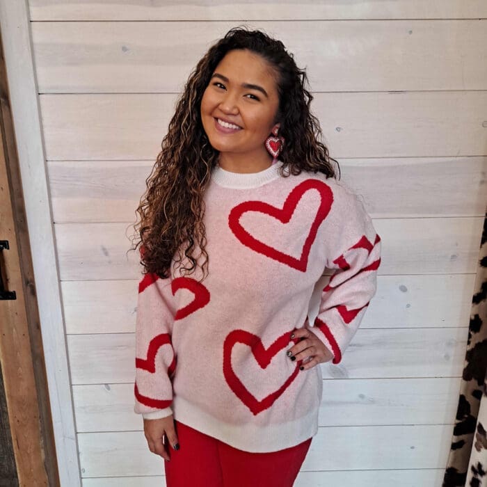 Heart Ring Pullover Lightweight Sweater