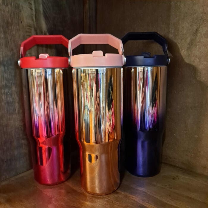 Mirror 30oz Stainless Steel Flip Straw Tumbler