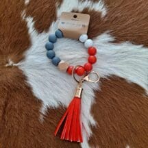 Color Silicone Beaded Key Ring Keychain