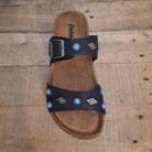 Two Band Western Footbed with Turquoise Stones