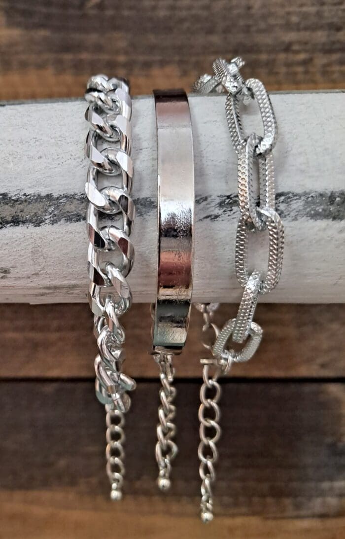 Stacking Chain Link Bracelet Set