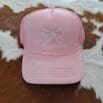 Embroidery Ribbon Bow Foam Trucker Hat