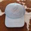 Embroidery Ribbon Bow Foam Trucker Hat