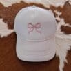 Embroidery Ribbon Bow Foam Trucker Hat