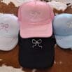 Embroidery Ribbon Bow Foam Trucker Hat