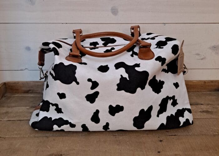 Black and White Cow Print Tote