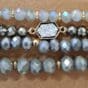 Glass Crystal Beaded Stacking Stretch Bracelet Set