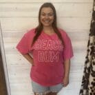 Beach Bum  100% Premium Cotton Mineral Washed Tee