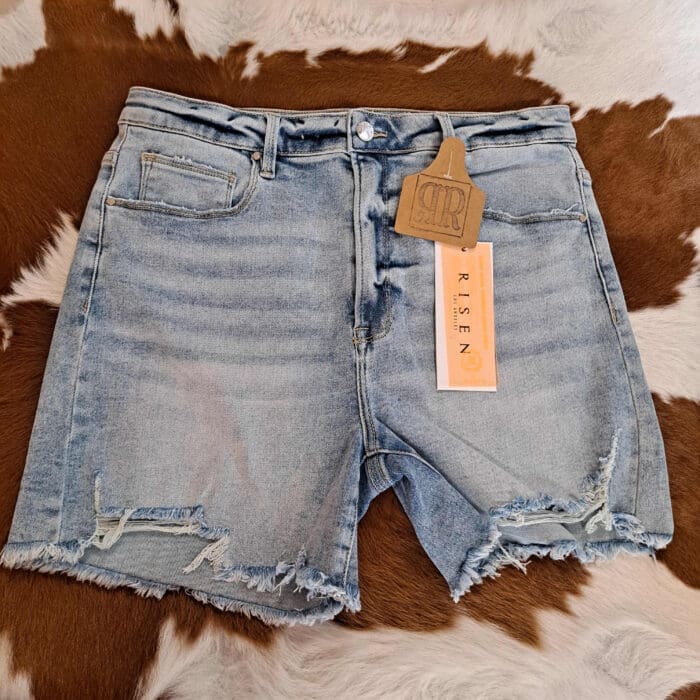 Tabby -High Rise Distressed Shorts