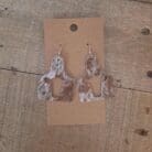 Genuine Cowhide Cow Tag Earrings