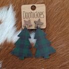 Festive Country Christmas Tree Acrylic Post Earrings