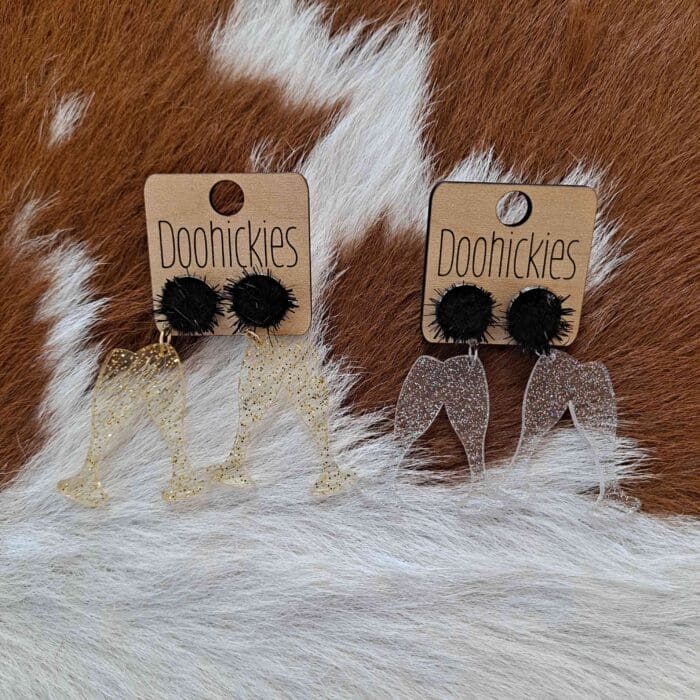 Cheers to the New Year Acrylic Post Earrings