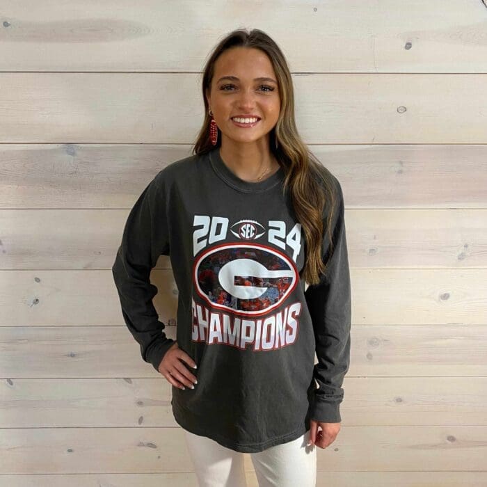 Georgia 2024 SEC Champions Bulldogs Long Sleeve Graphic Tee