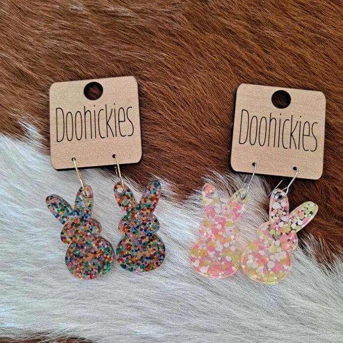 Confetti Marshmallow Bunny Earrings