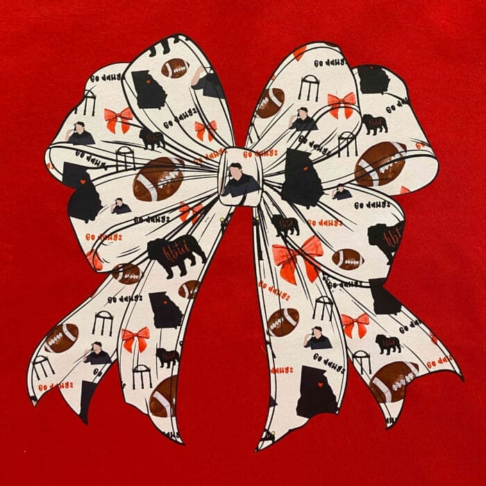 Georgia Bulldogs Coquette Bow Graphic Tee