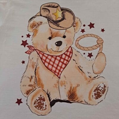 Cozy Western Bear Youth Graphic Tee